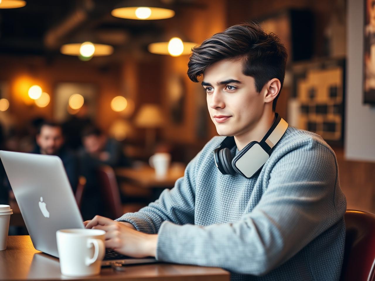 Young adult researching health plans